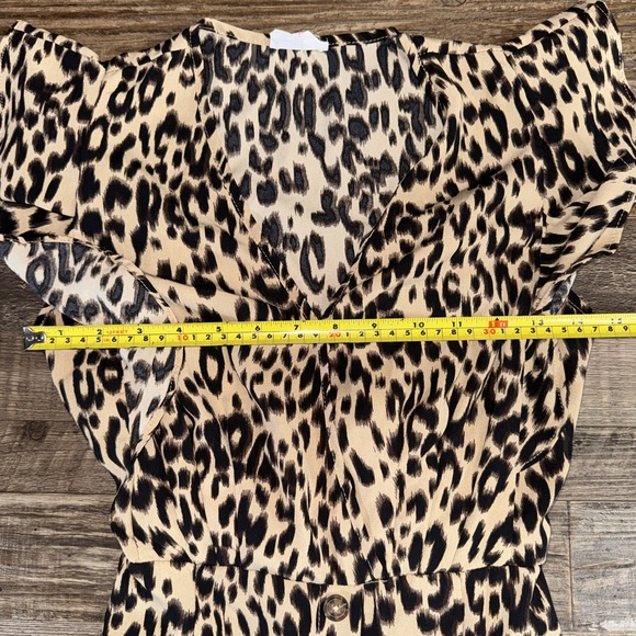 Sienna Sky Leopard Print Button Front Midi Dress XS - Picture 7 of 8
